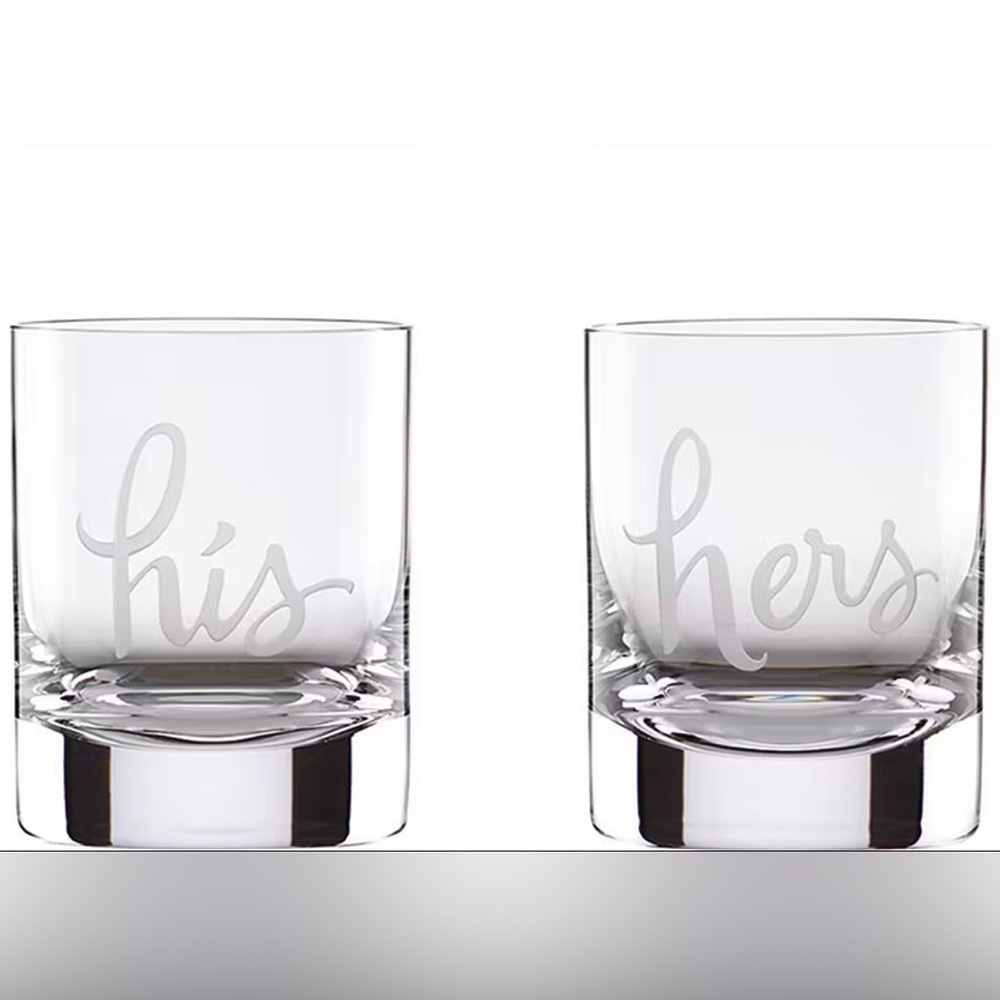 Kate Spade Two of a Kind Double Old-Fashioned Whisky Glasses - Set of 2